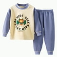 thumbnail image 1 of HCNTES Toddler Baby Boy Fall Winter Clothes Long Sleeve Crewneck Pullover Sweatshirt Jogger Pants Set 2 Piece Outfit(3-4 Years,Blue_2), 1 of 4