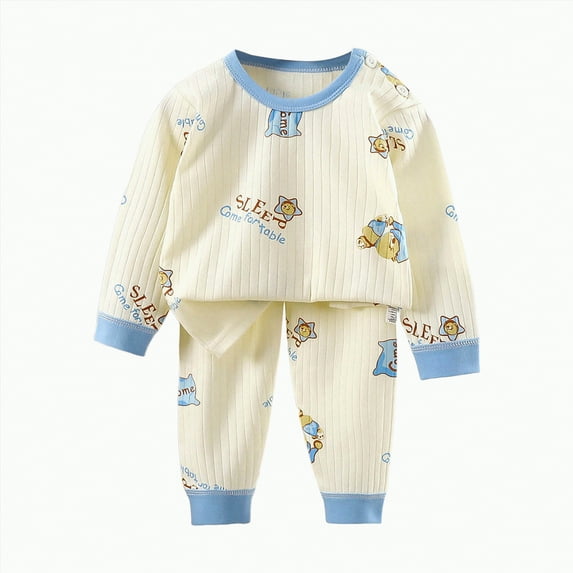 HCNTES Toddler Baby Boy Fall Winter Clothes Long Sleeve Sweatshirt Pullover Tops Joggers Pants Outfit Set(6-12 Months,Beige#1)