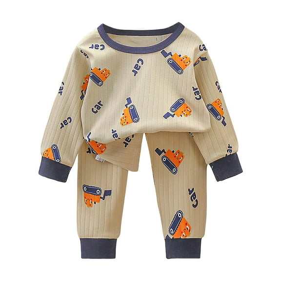 HCNTES Toddler Baby Boy Fall Winter Clothes Long Sleeve T-Shirt with Elastic Waist Pants Set Outfit,Sizes 2-3 Years