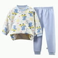 thumbnail image 1 of HCNTES Toddler Baby Boy Girl Clothes Hooded Sweatshirt Pullover Jogger Pants 2Pcs Fall Winter Sweatsuit Outfit(12-18 Months,Light Blue&1), 1 of 4