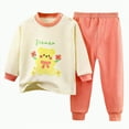 thumbnail image 1 of HCNTES Toddler Baby Boy Girl Fall Winter Clothes Funny Letter Long Sleeve Sweatshirt and Pants Set 2 Piece Sweatsuit Outfit(2-3 Years,Light Yellow&2), 1 of 4