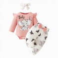 thumbnail image 1 of HCNTES Toddler Baby Boy Girl Long Sleeve Hoodies Sweatshirt Pants Outfit Set 2 Piece Sweatsuit Fall Clothes(9-12 Months,Pink&J2), 1 of 6