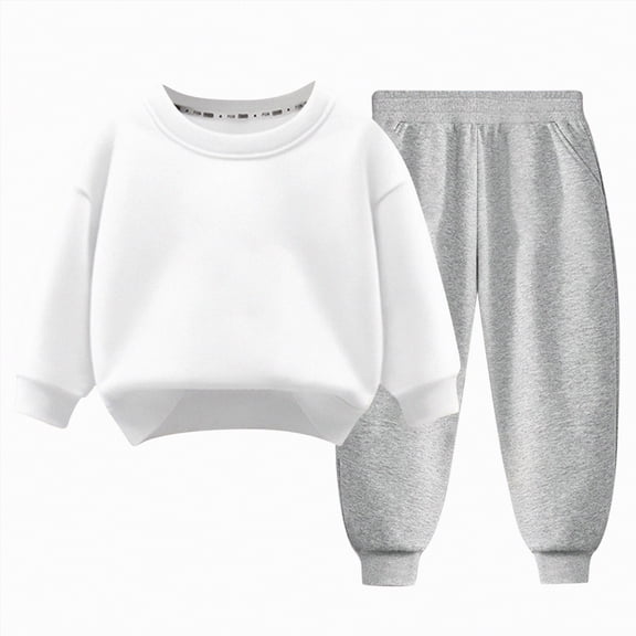 HCNTES Toddler Baby Boy Girl Outfits Clothes Hoodies with Pocket Coat Pant Set Fall Winter Clothes,Sizes 8-9 Years