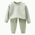 thumbnail image 1 of HCNTES Toddler Baby Boy Girl Outfits Fall Winter Clothes Long Sleeve Dinosaur Sweatshirts Pants Sets(6-12 Months,Light Green&3), 1 of 5