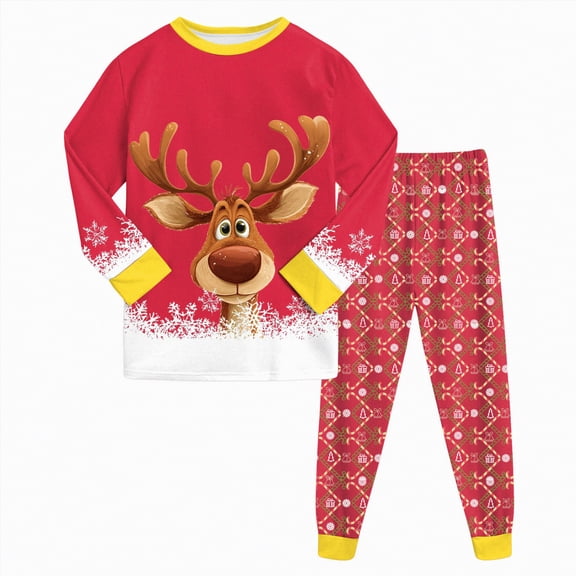 HCNTES Toddler Baby Boy Girl Spring Fall Winter Clothes Long Sleeve T-Shirt Tops Long Pants Two Piece Outfit,Sizes 3-4 Years