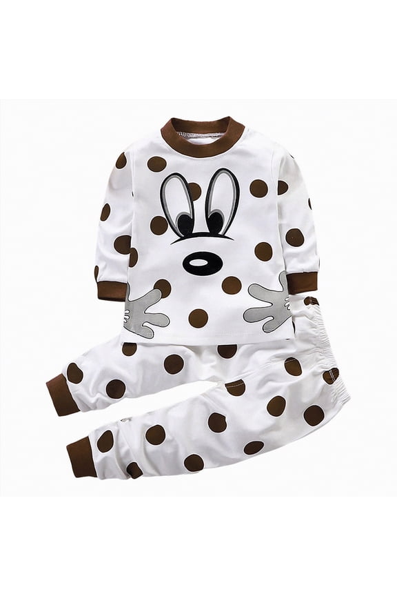 Toddler Baby Boy Loungewear Clothes Kids Soft Warm Spring Fall Winter Outfits for Little Boys Pajamas Sleepwear Outfits Set(White,6-12 Months)