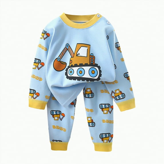 HCNTES Toddler Baby Boy Pants Set Crewneck Sweatshirt Long Sleeve Shirt And Pants Fall Winter Clothes Outfit Set(5-6 Years,Light Blue_3)
