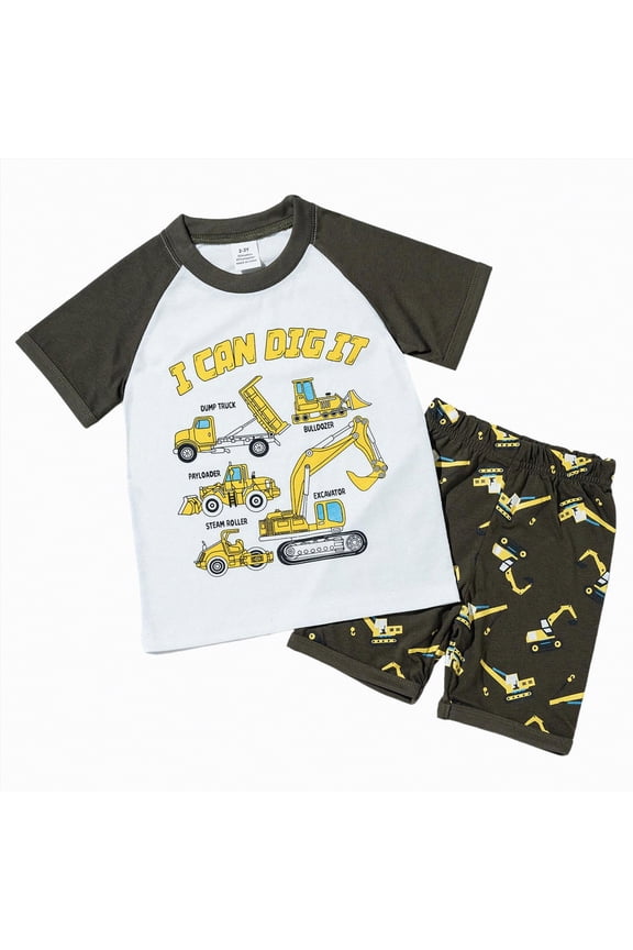 Toddler Baby Boy Summer Clothes Set Kid Outfits Short Sleeves T-Shirt Tops + Shorts Cute Outfits Set For Kids 2t 3t 4t 5t 6t 7t 8t 9t(G-White,5-6 Years)