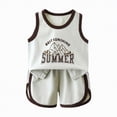 thumbnail image 1 of HCNTES Toddler Baby Boys 2 Piece Outfits Boy Summer Clothes Kids Sport T Shirts and Shorts Kid Outfit Sets For 2t 3t 4t 5t 6t 7t 8t Kids(L2-Dark Gray,6-12 Months), 1 of 4