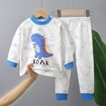 thumbnail image 1 of HCNTES Toddler Baby Boys Fall Winter Clothes Letter Long Sleeve Sweatshirts Pockets Pants Set 2 Piece Outfits 2PC3 6 9 12 18 24 Months 2T 3T Long Sleeve Pajamas Set,Sizes 3-4 Years, 1 of 3