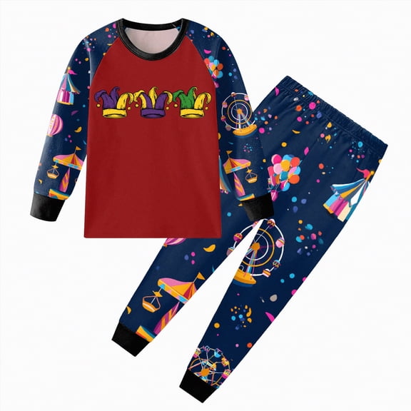 HCNTES Toddler Baby Boys Fall Winter Long Sleeve Shirt and Pants Set Dailywear & Loungewear Outfits Set Kids 2-piece Pajamas Sleepwear(A01-Red,7-8 Years)