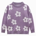 thumbnail image 1 of HCNTES Toddler Baby Girl Flower Sweatshirt Long Sleeve Sweater Pullover 2T 3T 4T 5T 6T 7T Kids Loose Tee Tops, 1 of 7