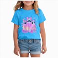 thumbnail image 1 of HCNTES Toddler Baby Girl Halloween Shirt Cute Ghost Pumpkin T-Shirt for Kids Short Sleeve Tee Fall Tops, 1 of 5