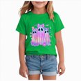 thumbnail image 1 of HCNTES Toddler Baby Girl Halloween Shirt Cute Ghost Pumpkin T-Shirt for Kids Short Sleeve Tee Fall Tops, 1 of 5
