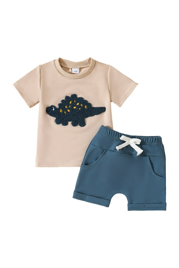 Toddler Baby Girl Summer Ensemble Paisley Print Short Sleeve Top and Elastic Ponte Shorts,2-3 Years Blue