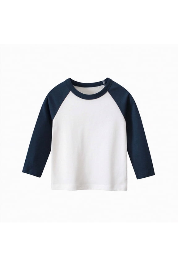 Toddler Baby Girls Boys Long Sleeve Shirts Raglan Shirt Baseball Tee Cotton T-Shirts(White,1-2 Years)