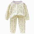 thumbnail image 1 of HCNTES Toddler Baby Girls Clothes 3 6 12 18 24 Months 2T 3T 4T 5T Fall Winter Outfits Pullover Long Sleeve Print Cotton Warm Sweatshirt Pants Sweatsuit Set, 1 of 5