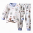 thumbnail image 1 of HCNTES Toddler Baby Kids Girls Boys Clothes 2-Piece Outfit Set Summer Spring Fall Winter Round Neck Long Sleeve Casual Top and Joggers Pants Unisex Loungewear Set for Children(C-Sky Blue,3-6 Months), 1 of 4