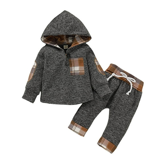 HCNTES Toddler Boy Clothes Baby Boy Fall Winter Outfits Long Sleeve Sweatshirt Pullover Tops Jogger Pants Sweatsuit