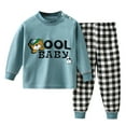 thumbnail image 1 of HCNTES Toddler Boy Clothes, Baby Boys Cute Long Sleeve Patchwork Sweatshirt Tops Pants Outfit Set 2Pcs Set,Sizes 18-24 Months, 1 of 4