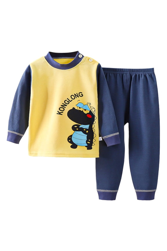 Toddler Boy Clothes Baby Boys Fall Winter Outfits Long Sleeve Patchwork Sweatshirt Pants Set,Sizes 6-12 Months