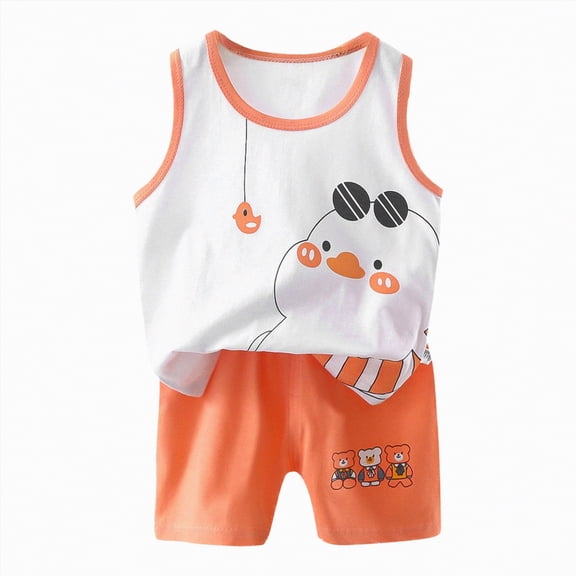 HCNTES Toddler Boy Clothes Little Baby Boys Outfits 2PCS Summer Short Sleeve With Pants Clothing Set(2-3 Years,a67-White)