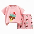 thumbnail image 1 of HCNTES Toddler Boy Clothes Little Baby Boys Outfits 2PCS Summer Short Sleeve With Pants Clothing Set(Light Pink,2--3 Years), 1 of 4