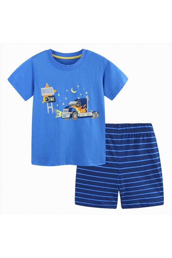 Toddler Boy Dinosaur Outfit T-Rex Print Raglan Sleeve Tee and Plaid Shorts 2-Piece Set for Dinosaur Themed Parties