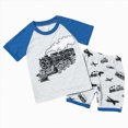 thumbnail image 1 of HCNTES Toddler Boy Summer Outfit Truck Short Sleeve Tee and Printed Shorts 2-Piece Set for Car Themed Parties and Outdoor Playdates, 1 of 6