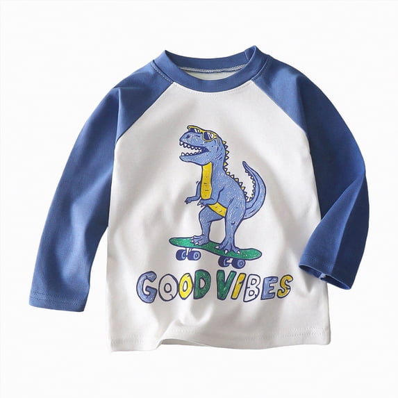 HCNTES Toddler Boy Turtleneck T-Shirt Baby Boys Thermal Long Sleeve Shirt Cotton Tee Tops(Light Blue,5-6 Years)