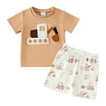 thumbnail image 1 of HCNTES Toddler Boy's Pool Ready Set Cotton Tees and Swim Shorts for Pool Parties,2-3 Years, 1 of 7