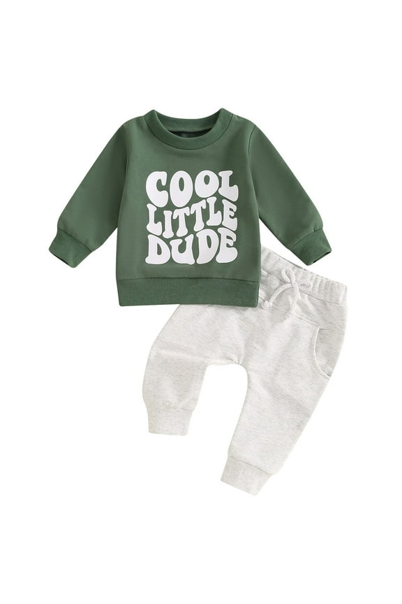 Toddler Boys Clothes Winter Spring Outfits Baby Sweatshirt & Camouflage Pants Set Kids Winter Sweatsuit, 3-4 Years Green