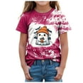 thumbnail image 1 of HCNTES Toddler Boys Girls Halloween T Shirt Halloween Boo Shirt Pumpkin Shirts Cute Retro Tee Tops(R275-Hot Pink,7-8 Years), 1 of 4