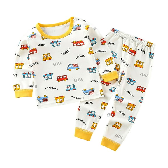 HCNTES Toddler Boys Pajamas & Dailywear Set Fall Outfits Contrast Color Sweatshirts and Pants Fall Winter Set 2PC Long Sleeve Pajamas Set For 1t 2t 3t 4t 5t&nbsp;,Sizes 18-24 Months