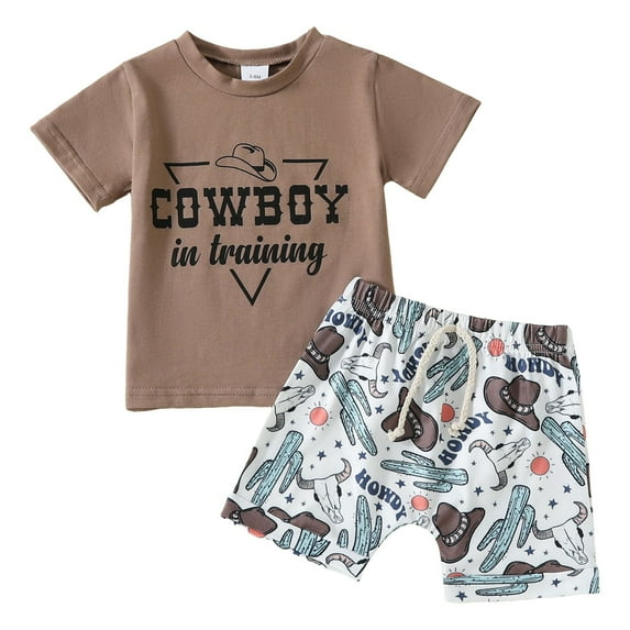 HCNTES Toddler Boys' Summer Collection Short Sleeve T Shirts and Color - blocked Elastic Waistband Shorts Set for Fashionable Youngsters,12-18 Months