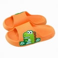 thumbnail image 1 of HCNTES Toddler Children Spring Summer Sandals Soft Sole Non-Slip Slides Water Shoes for Boys Girls Pool Beach Bathroom(L01-Orange,9), 1 of 5