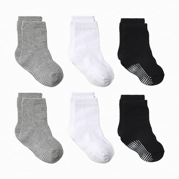 HCNTES Toddlers Kids Non Slip Socks Kids Crew Socks Children Girls Boys Soft Socks Spring Summer(L01-F,1-3 Years)