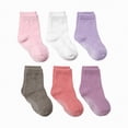 thumbnail image 1 of HCNTES Toddler Cotton Socks Set Kids Boy Girl Socks Set Solid Color Non Slip Grip Crew Socks Set Spring Summer Socks for Children 1T 2T 3T 4T 5T 6T 7T(X01-A,0-1 Years), 1 of 4