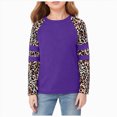 thumbnail image 1 of HCNTES Toddler Girl Shirts Ruffle Long/Short Sleeve Baby Girl T-Shirts Kids Blouse, Ribbed Toddler Girl Tee Tops(Purple,4-5 Years), 1 of 4