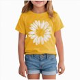thumbnail image 1 of HCNTES Toddler Girls T-Shirts Short Sleeve Shirt for Girls 0-24 Months 2t 3t 4t 5t 6t 7t Cotton Tees Kids Tshirts Clothes Summer Tops, 1 of 4