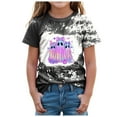 thumbnail image 1 of HCNTES Toddler Halloween Shirt Baby Boy Girl Cute Ghost Tshirt Pumpkin Short Sleeve Tee Top Kids Spooky Season Fall Outfit(R398-Black,7-8 Years), 1 of 4