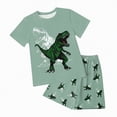 thumbnail image 1 of HCNTES Toddler Infant Baby Boy Summer Dinosaur Outfit Newborn Kids Boys Short Sleeve T-shirt Spring Shorts Set(L01-Dark Green,5-6 Years), 1 of 4