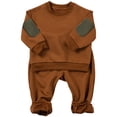 thumbnail image 1 of HCNTES Toddler Kids Baby Boy Fall Outfits 1T 2T 3T 4T 5T Long Sleeve Tops Pants Winter Clothes Sets(18-24 Months,S780-Brown), 1 of 9