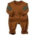 thumbnail image 1 of HCNTES Toddler Kids Baby Boy Fall Outfits 1T 2T 3T 4T 5T Long Sleeve Tops Pants Winter Clothes Sets(4-5 Years,S780-Brown), 1 of 9