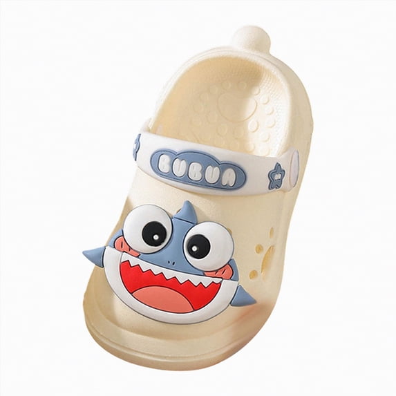 HCNTES Toddler Kids Cozy Baby Boys Girls Home House Cloud Cushion Slide Sandals for Indoor Outdoor Shoes(Light Gray,9)