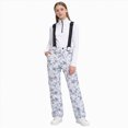 thumbnail image 1 of HCNTES Toddler Kids Snow Bib Overalls Waterproof Adjustable Shoulder Straps Warm Winter Ski Pants for Children(A01-Light Gray,9-10 Years), 1 of 9