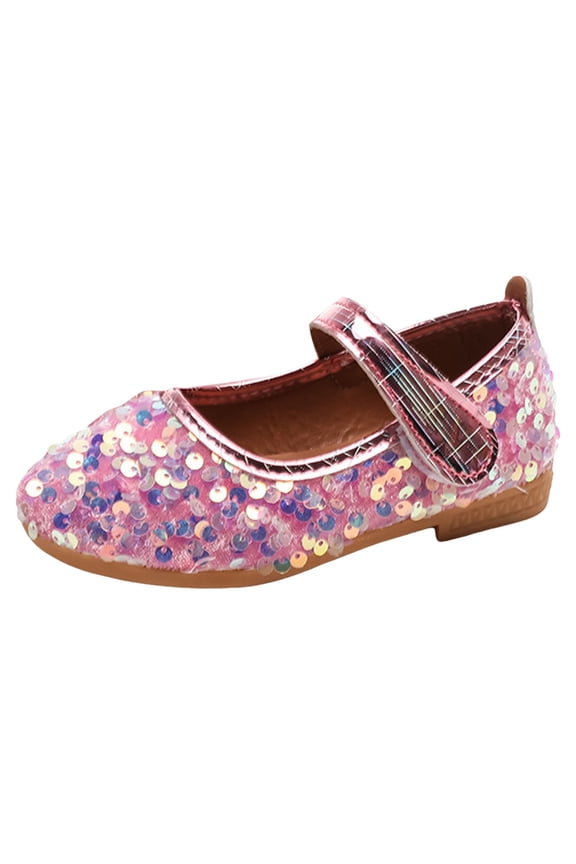 Toddler Little Girls Mary Jane Ballet Flats Shoes Ballerina Bowknot Jane Mary Princess Dress Shoes for Wedding Party School,Pink 8