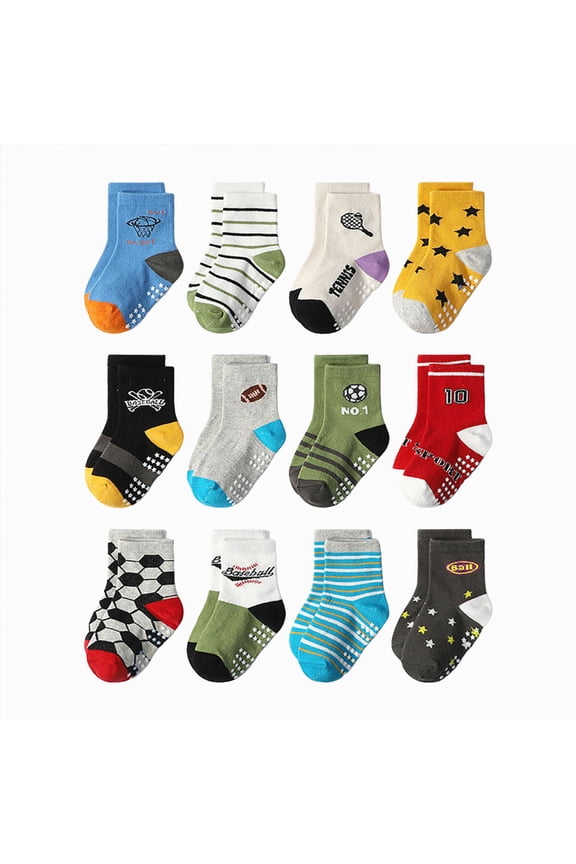 Toddlers Boys Girls Socks Set Kids Socks Set Children 1T 2T 3T 4T 5T 6T 7T Summer Crew Socks Set Daily School Activities Socks(Z01-F,5-7 Years)