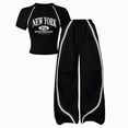 thumbnail image 1 of HCNTES Tween Girls Clothes 2PCS Sets Short Sleeve Letter NEW YORK USA EXTRAORDINARY Print Crop Tops & Flare Pants Summer Outfits Teen Girls School Clothing Set 5T-14T, 1 of 6
