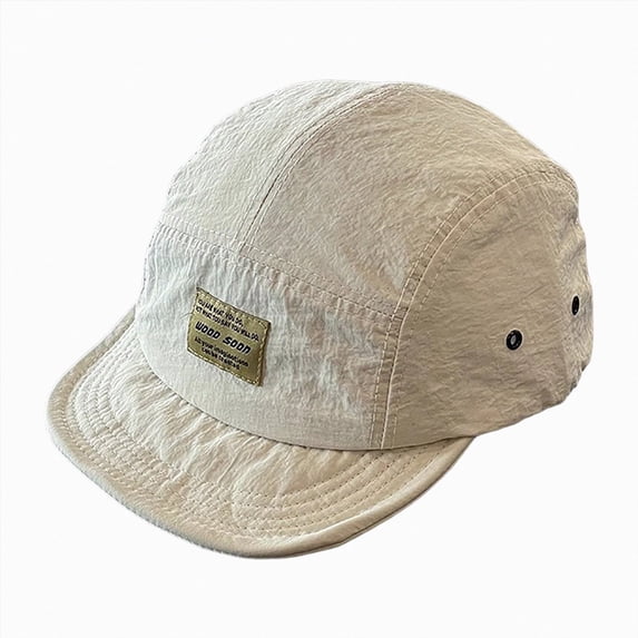 HCNTES Vintage Japanese Streetwear Baseball Cap Snapback Caps,Breathable Quick-Dry Snapback, Short Brim Duckbill Hat, Casual Hip-Hop Khaki